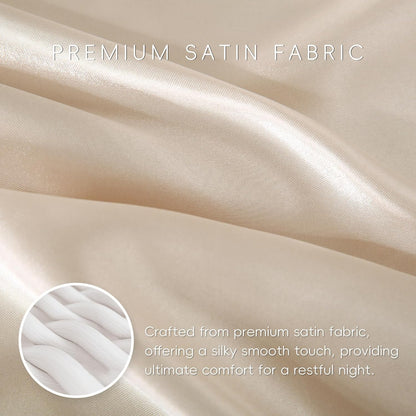 4 Piece Luxury Satin Bed Sheets Set with Pillowcases - Ultra Soft & Silky, Hypoallergenic