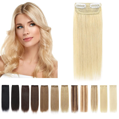 100% Human Hair Invisible Seamless Hair Pads Clip In Hair Extension Increase Hair Top Side Cover Hairpiece