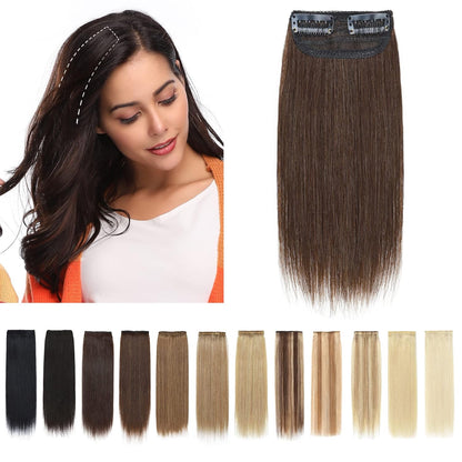 100% Human Hair Invisible Seamless Hair Pads Clip In Hair Extension Increase Hair Top Side Cover Hairpiece