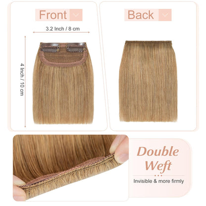 100% Human Hair Invisible Seamless Hair Pads Clip In Hair Extension Increase Hair Top Side Cover Hairpiece