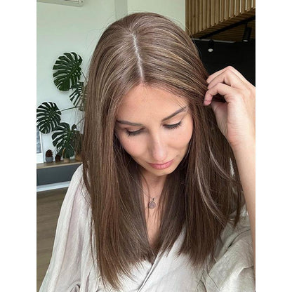 Breathable Straight Hair Topper-For Natural Coverage of Thinning Hair