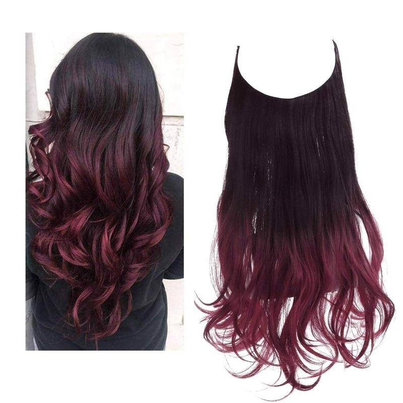Hight Quality Halo Hair Extension Natural Hidden Wire Adjustable Transparent Wire