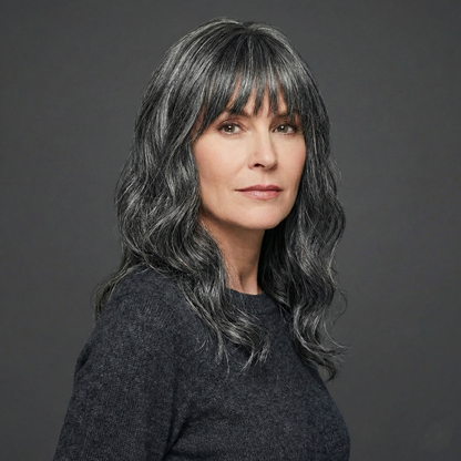 Undetectable Hair Topper with Bangs | Wavy Crown Volumizer