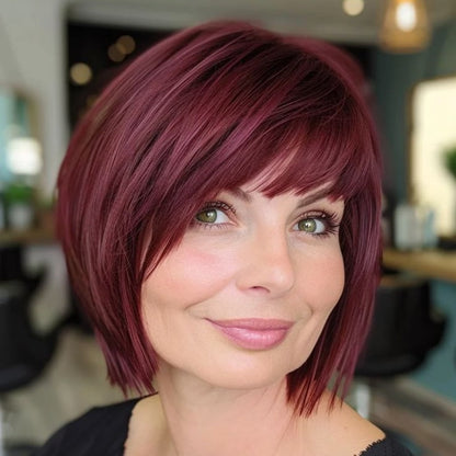 Summer Breathable  Straight Hair Topper With Bangs For Thinning Hair