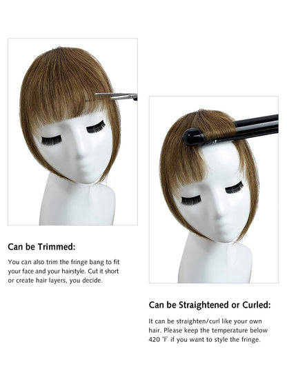 New Arrival Invisible Clip in Fringe Bangs Fake Bangs for Woman
