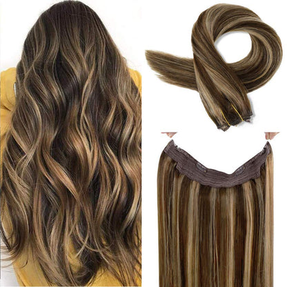 Hight Quality Halo Hair Extension Natural Hidden Wire Adjustable Transparent Wire