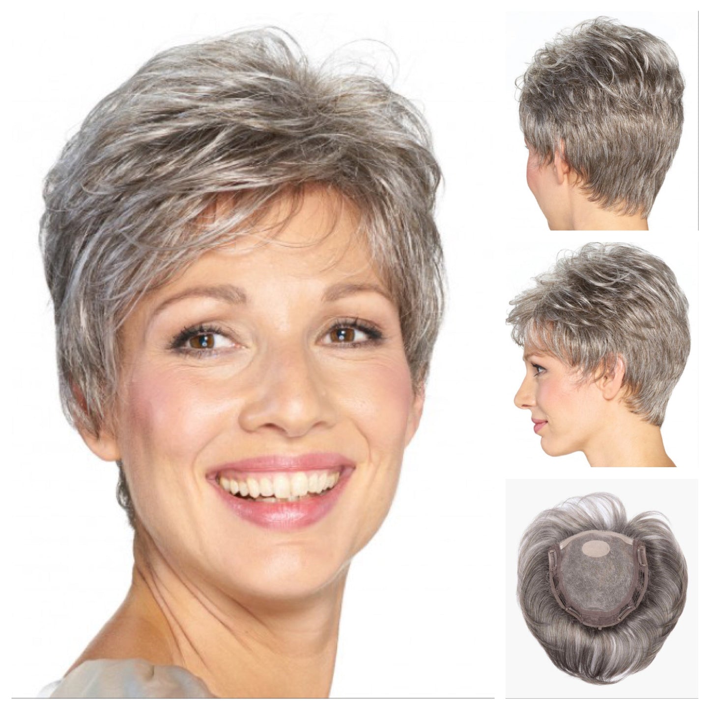Short Top Pieces Breathable Wiglets Hairpieces Large Coverage Women Toupee
