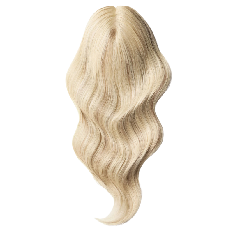 5*6 inches Mono Base Highlight Human Hair Toppers for Women Wavy Hair without Bangs