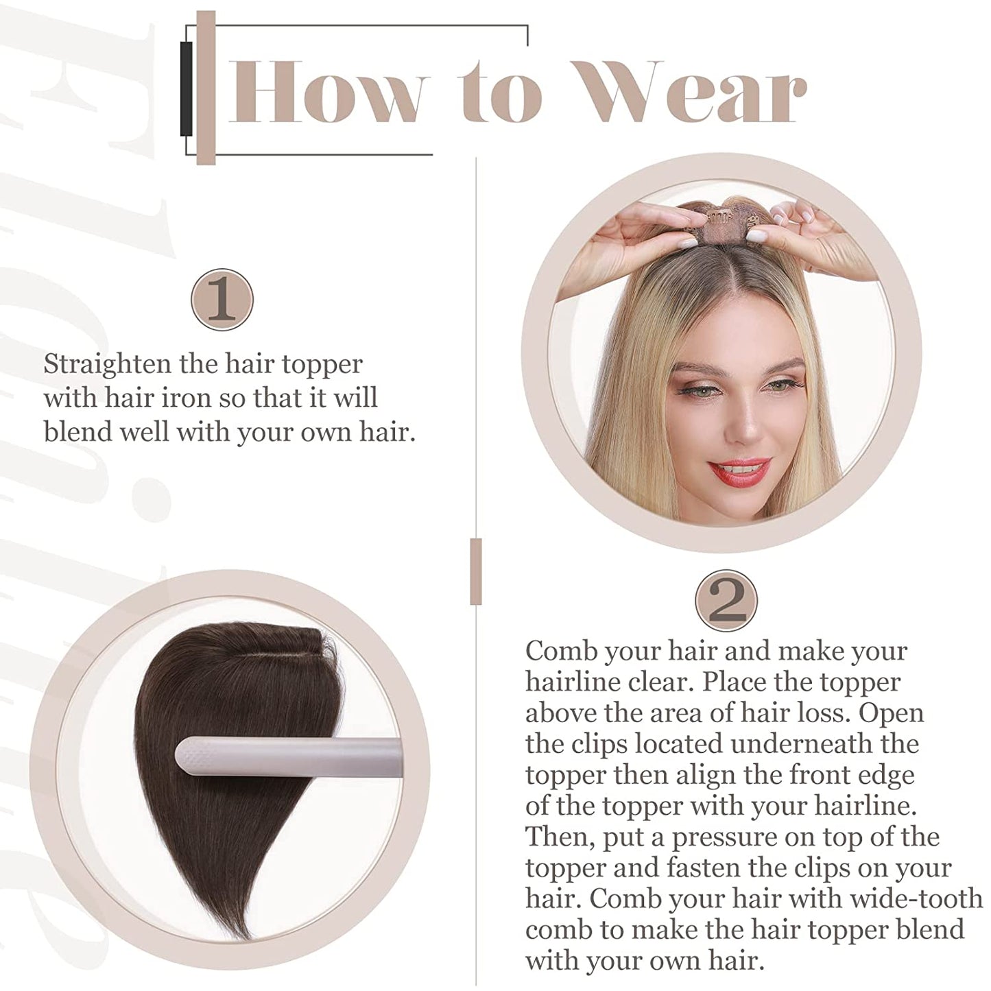 Best Breathable Real Hair Topper for Women Realistic & High-Quality Hair Topper for Women