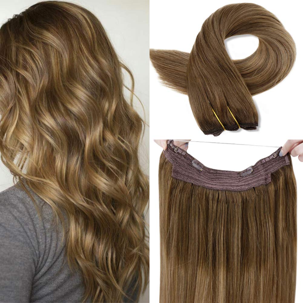 Hight Quality Halo Hair Extension Natural Hidden Wire Adjustable Transparent Wire