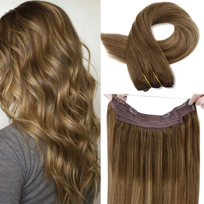 Hight Quality Halo Hair Extension Natural Hidden Wire Adjustable Transparent Wire