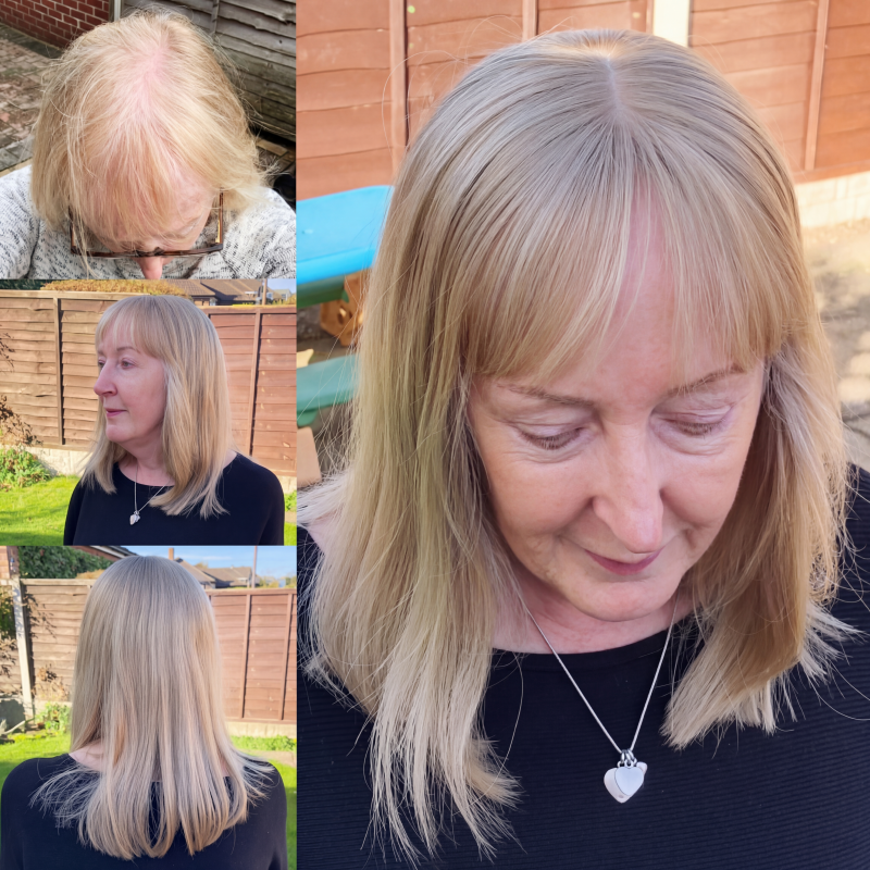 100% Virgin Remy Human Hair Topper with Natural Bangs