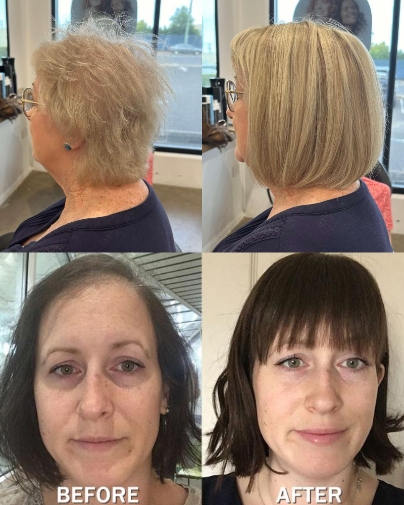 Comfortable&Breathable Straight Hair Topper With Bangs For  Women With Thinning Hair