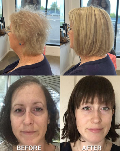 Comfortable&Breathable Straight Hair Topper With Bangs For  Women With Thinning Hair