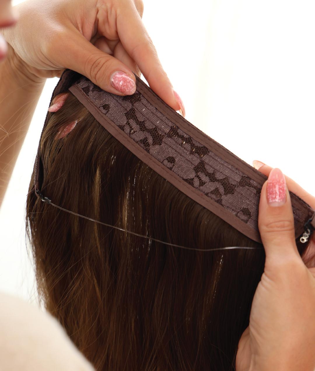 Hight Quality Halo Hair Extension Natural Hidden Wire Adjustable Transparent Wire