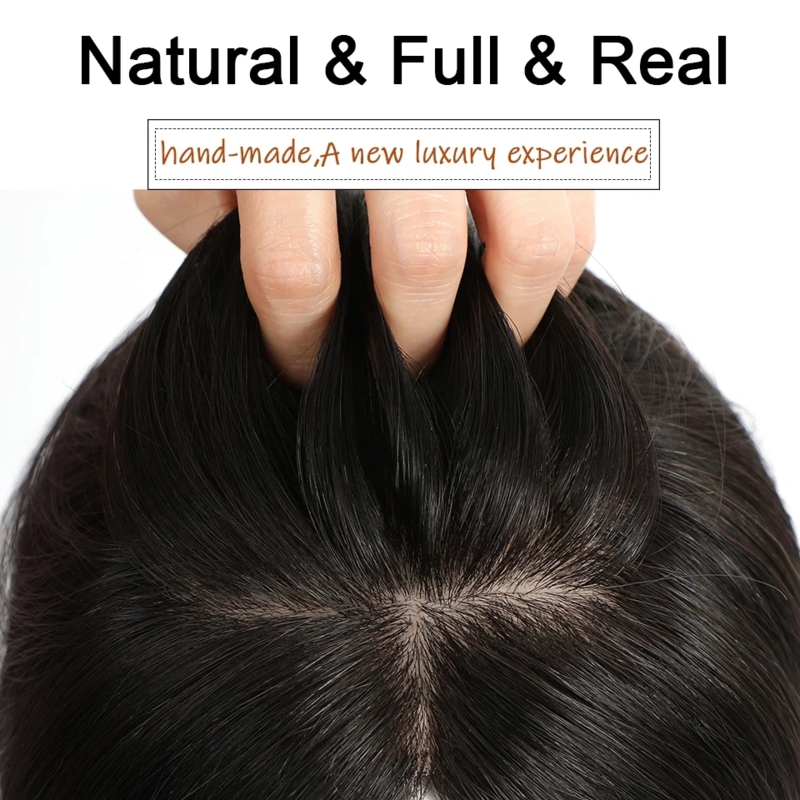 Real Straight Hair Topper for Women