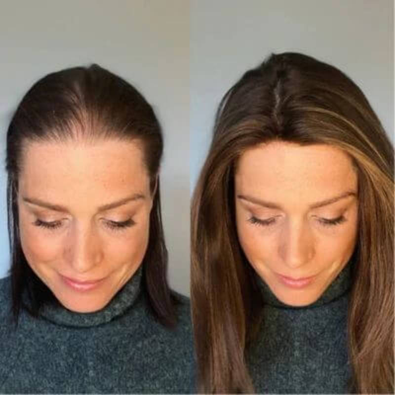 US Clearance Sale: Human Hair Clip-In Topper, Silk Base Made with Real Human Hair.