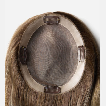 Ombre Balayage Human Hair Topper Without Bangs