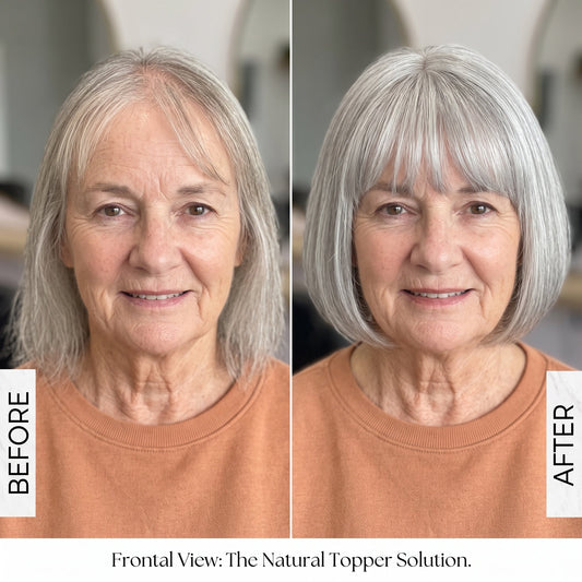 130% Density Clip-In Hair Topper for Thinning Crown-Instant Volume in Seconds.