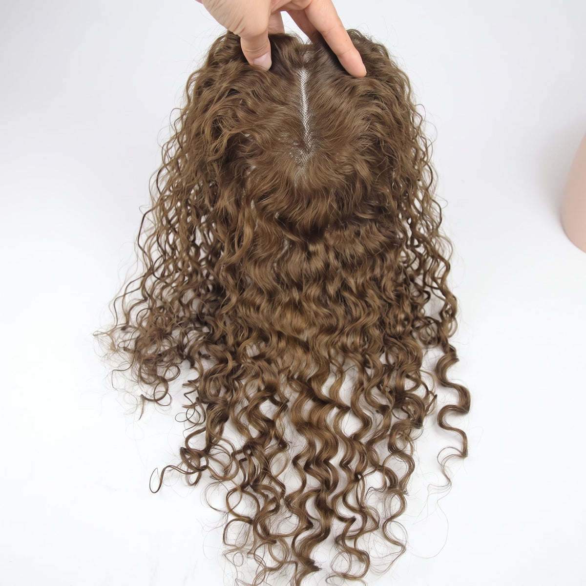 Luxury curly hair toppers for women with thinning hair