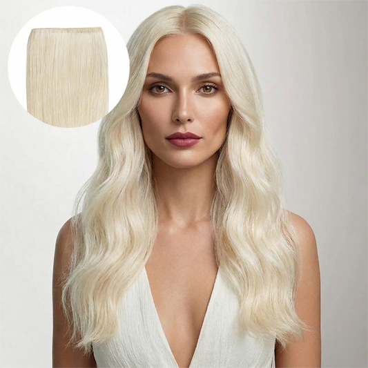 Genius Weft Hair Extensions Platinum Blonde #60