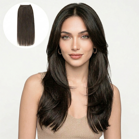 Best Human Hair Sew In Extensions Machine Weft Color #1C