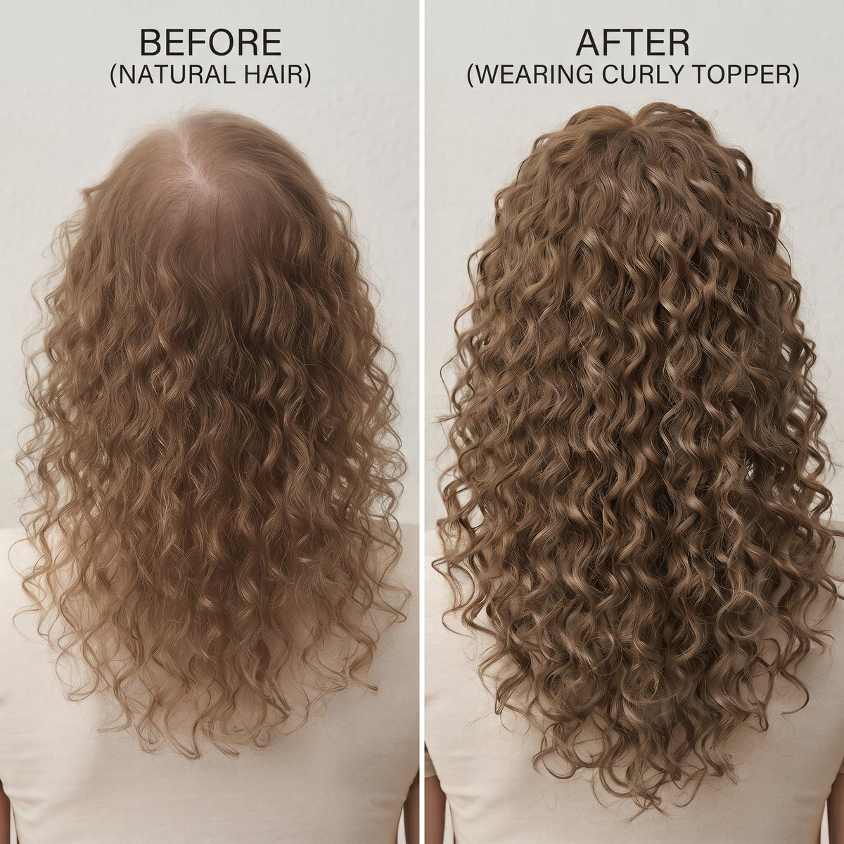 Luxury curly hair toppers for women with thinning hair