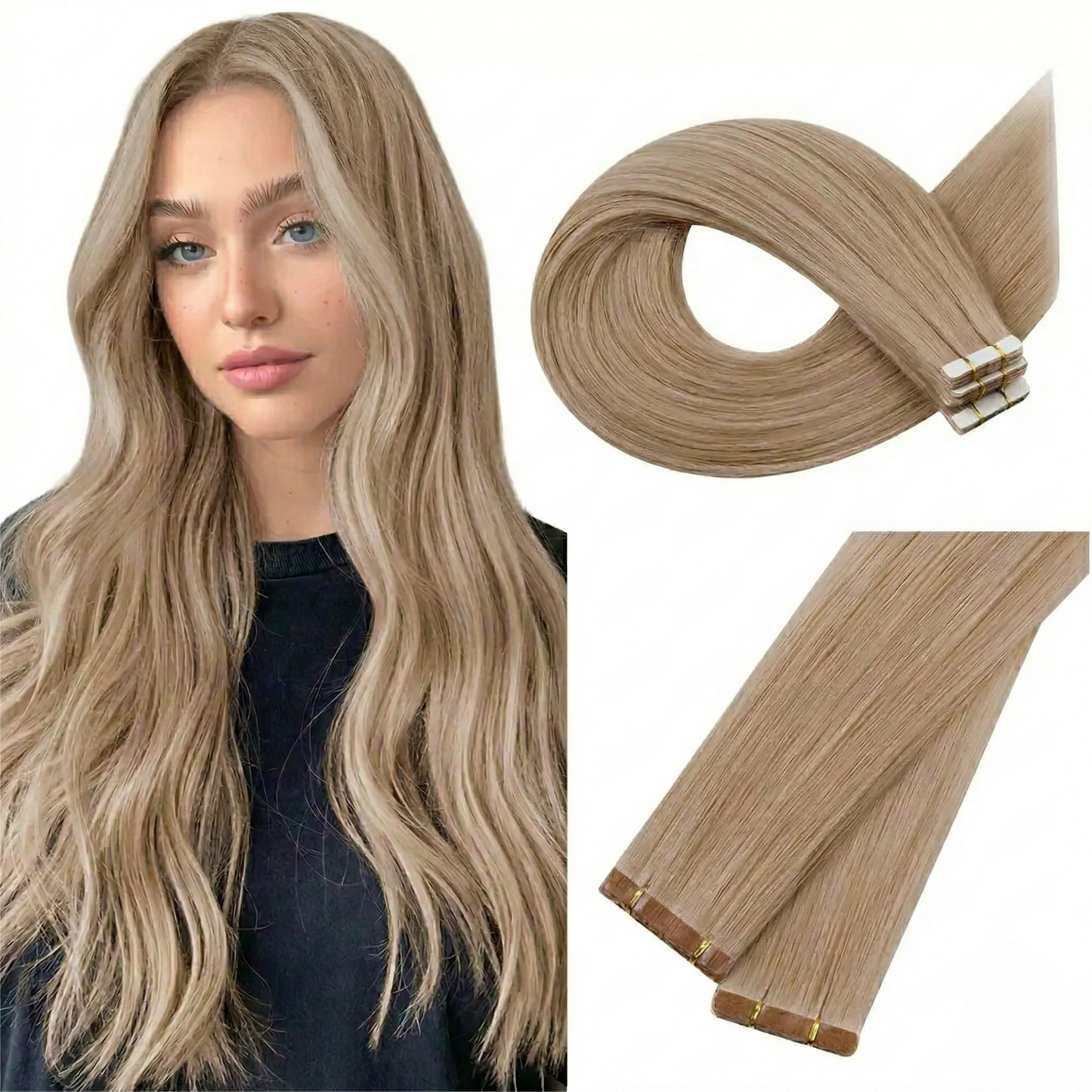 Straight Classic Tape-In Hair Extensions Color #10