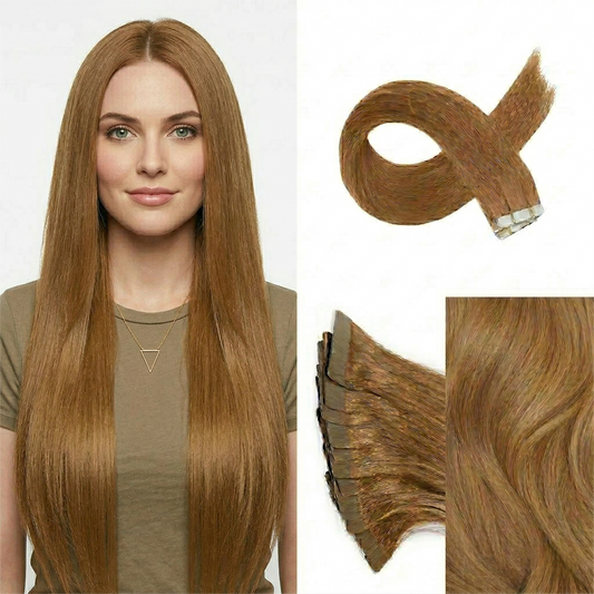 Straight Classic Tape-In Hair Extensions Color #6