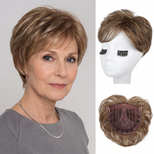 Breathable Classic Pixie Hair Topper — Natural Thickening Crown Hairpiece