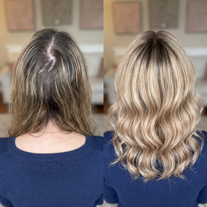 Premium Wavy Hair Topper for Thinning Hair