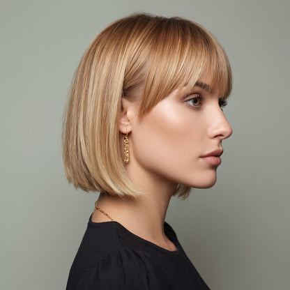 Straight Hair Topper with Bangs for Thinning Hair – Seamless Clip-in Crown Hairpiece for Women