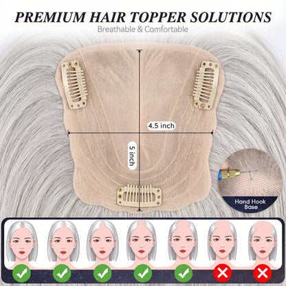 Seamless Clip-In Crown Hair Topper for Thinning Hair