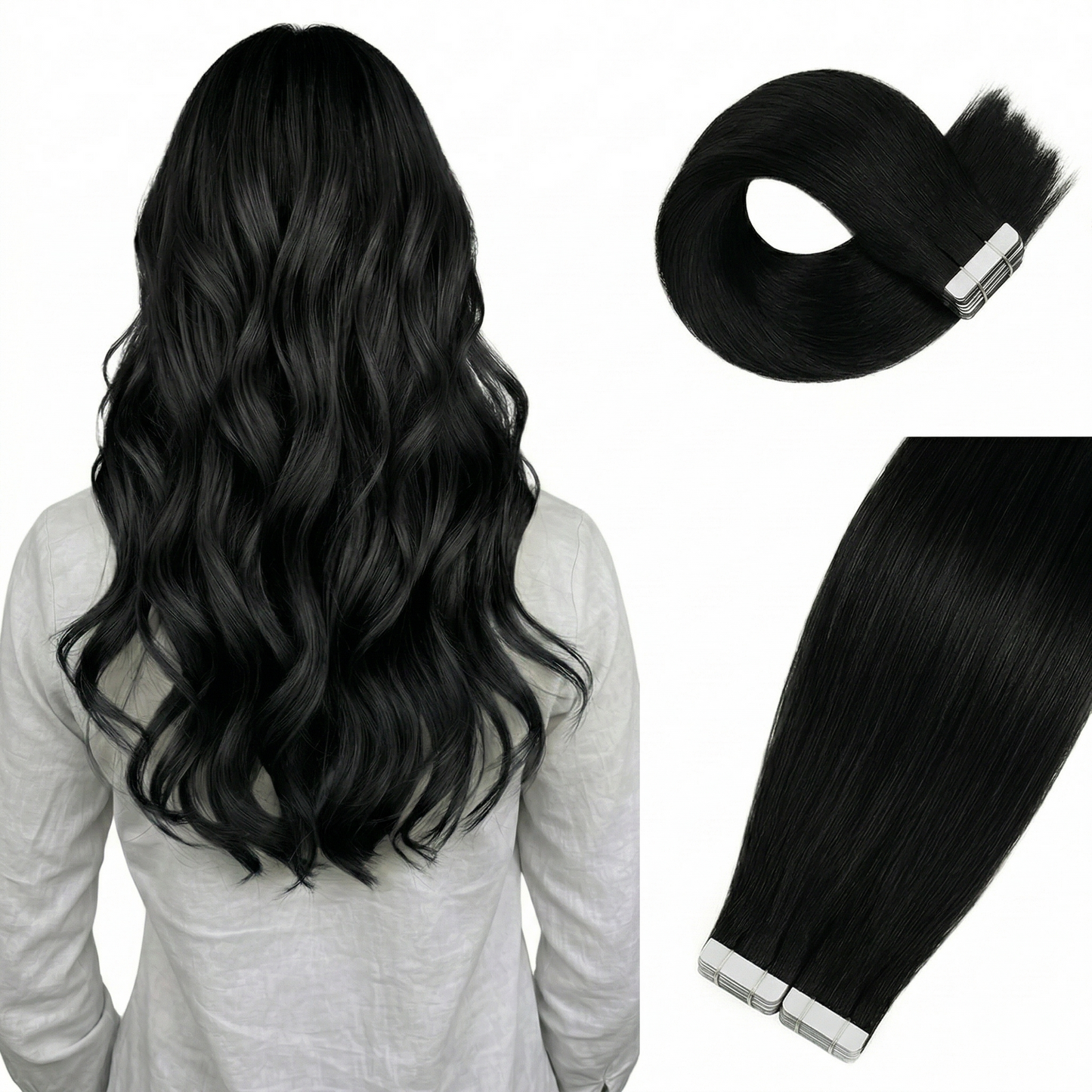 Straight Classic Tape-In Hair Extensions Color #10