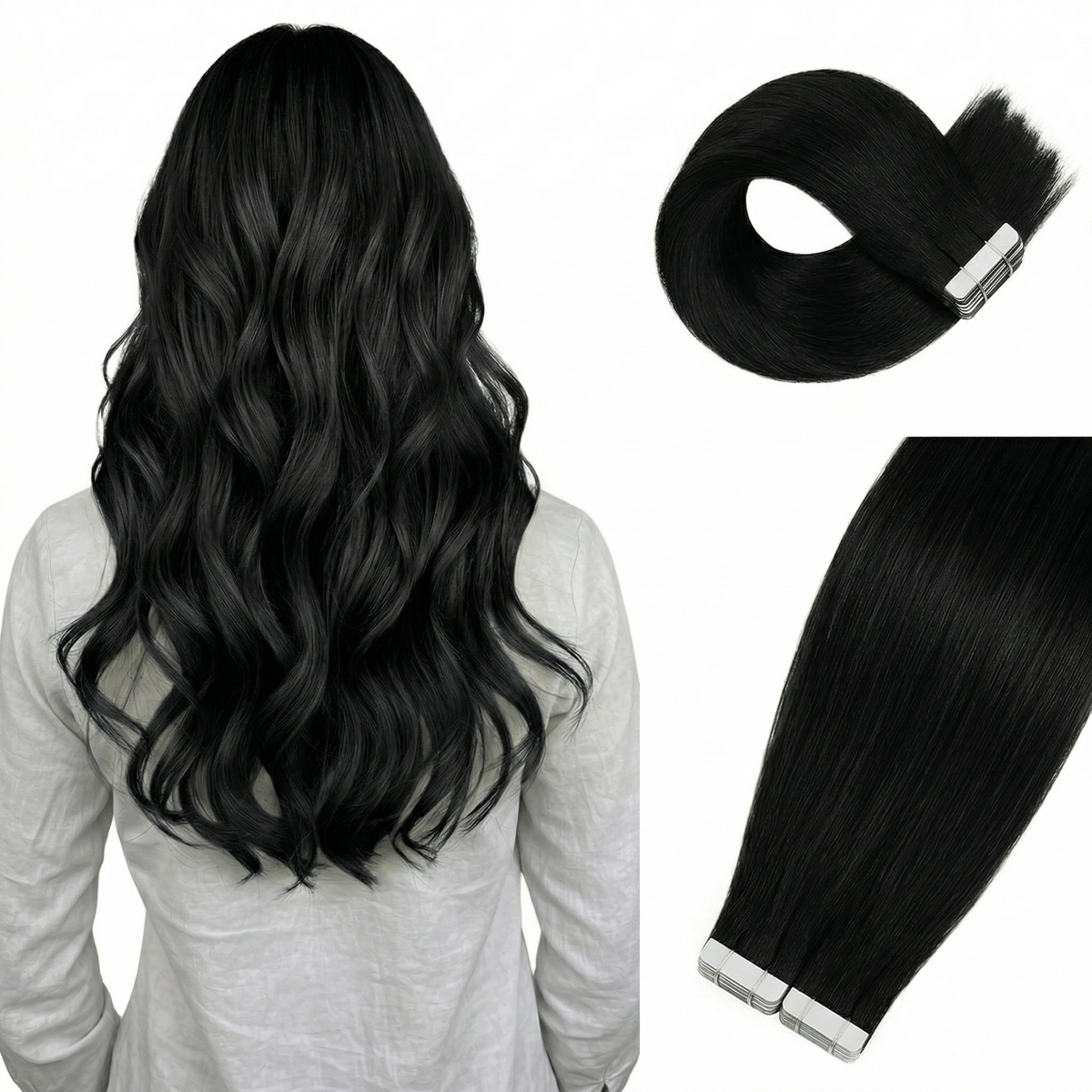 Straight Classic Tape-In Hair Extensions Color #12