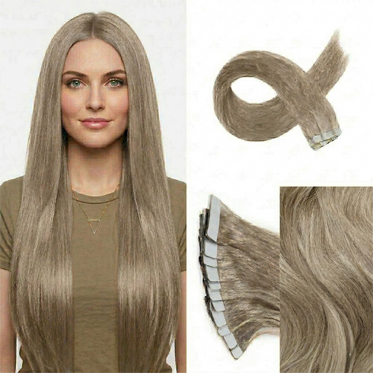 Straight Classic Tape-In Hair Extensions Color #18