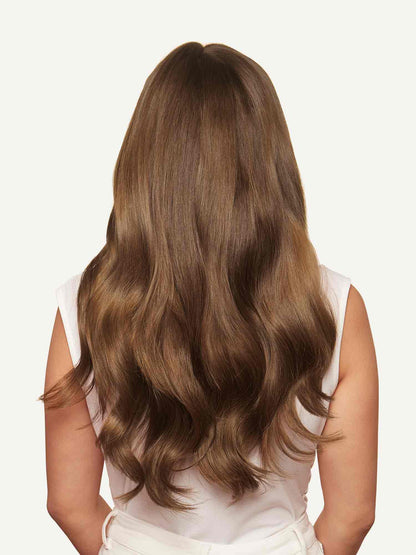 100% Human Hair Halo Extensions - Chestnut Brown