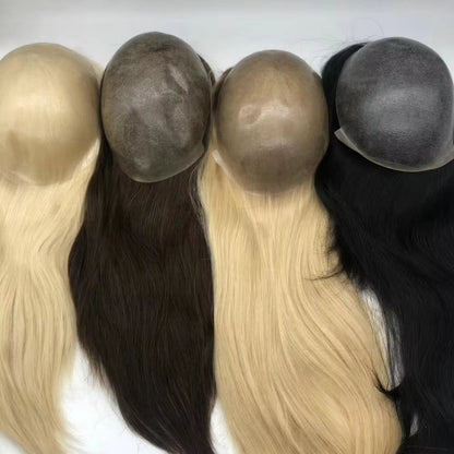 7X9'' Injected Full Thin Skin Base Human Hair Toppers for Women