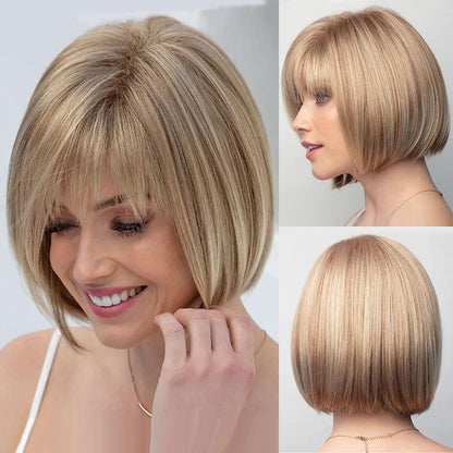2025 New Straight Hair Topper With Bangs-Instant Volume in Seconds
