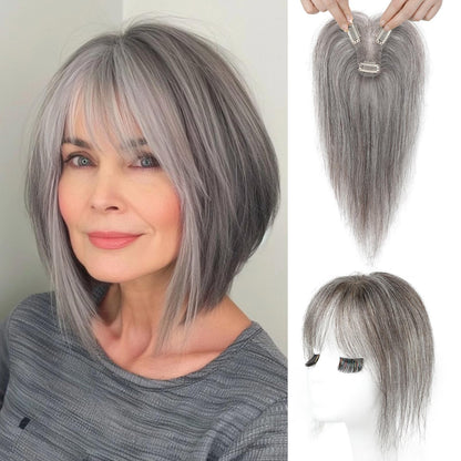 Best Small Base Short Pixie Cut Remy Human Hairpieces With Bngs for Thinning Hair