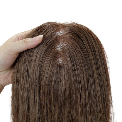 100% Remy Human Hair Topper with Mono Base Hair Pieces for Women