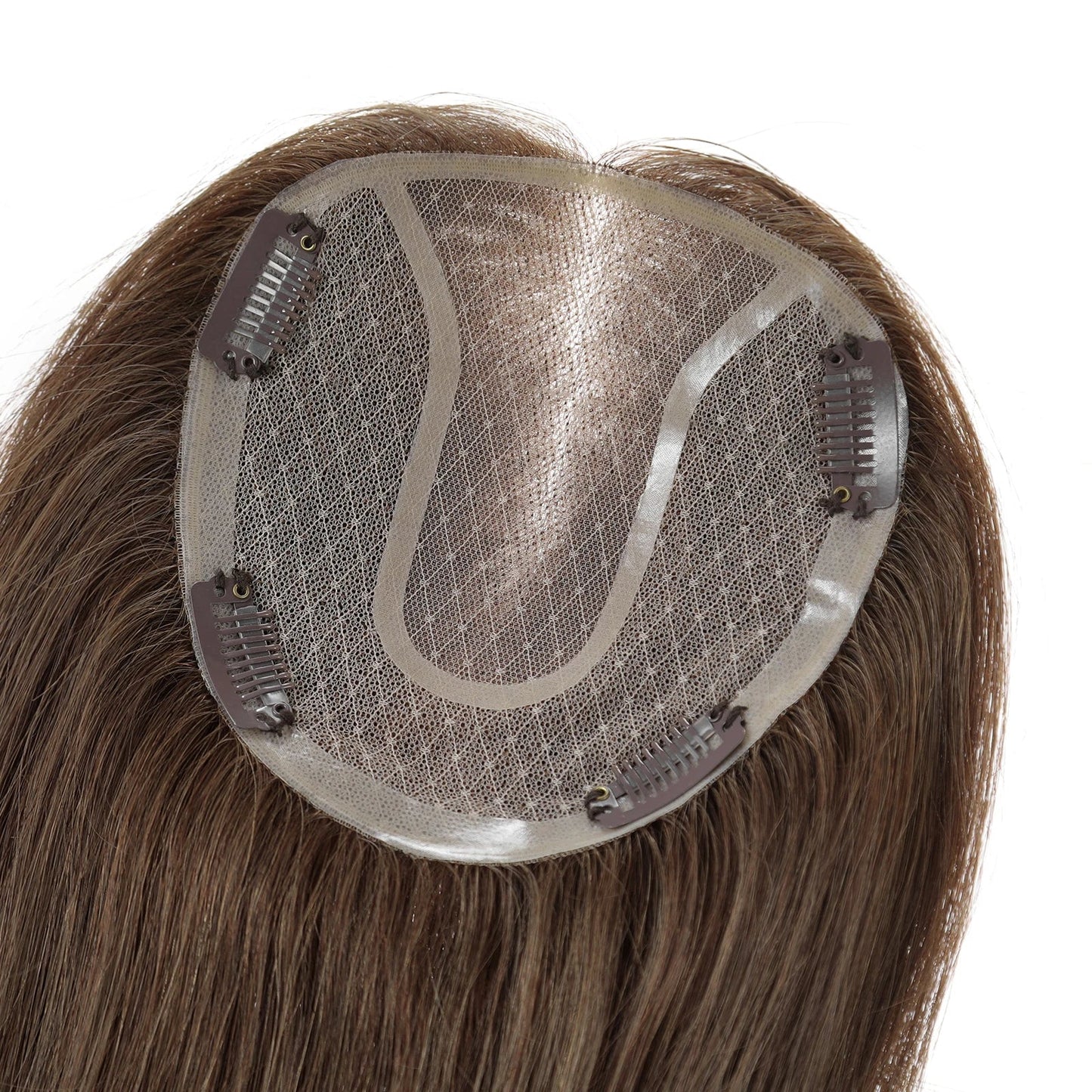 100% Remy Human Hair Topper with Mono Base Hair Pieces for Women