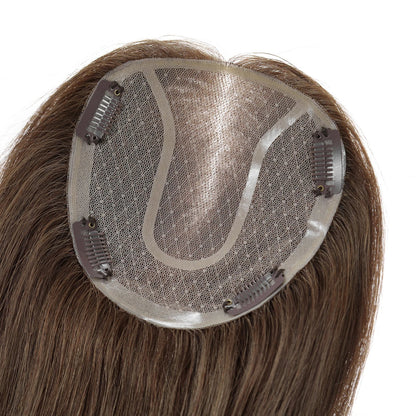 100% Remy Human Hair Topper with Mono Base Hair Pieces for Women