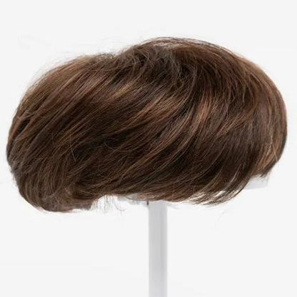 Short Pixie Cut Human Hair Topper with Bangs for Women