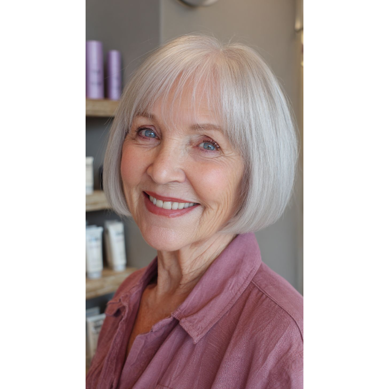 Comfortable&Breathable Straight Hair Topper With Bangs For  Women With Thinning Hair