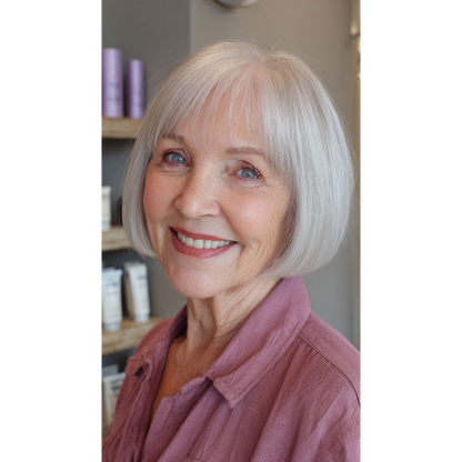 Comfortable&Breathable Straight Hair Topper With Bangs For  Women With Thinning Hair