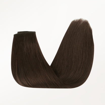 100% Human Hair Halo Extensions - Ash Brown Highlights