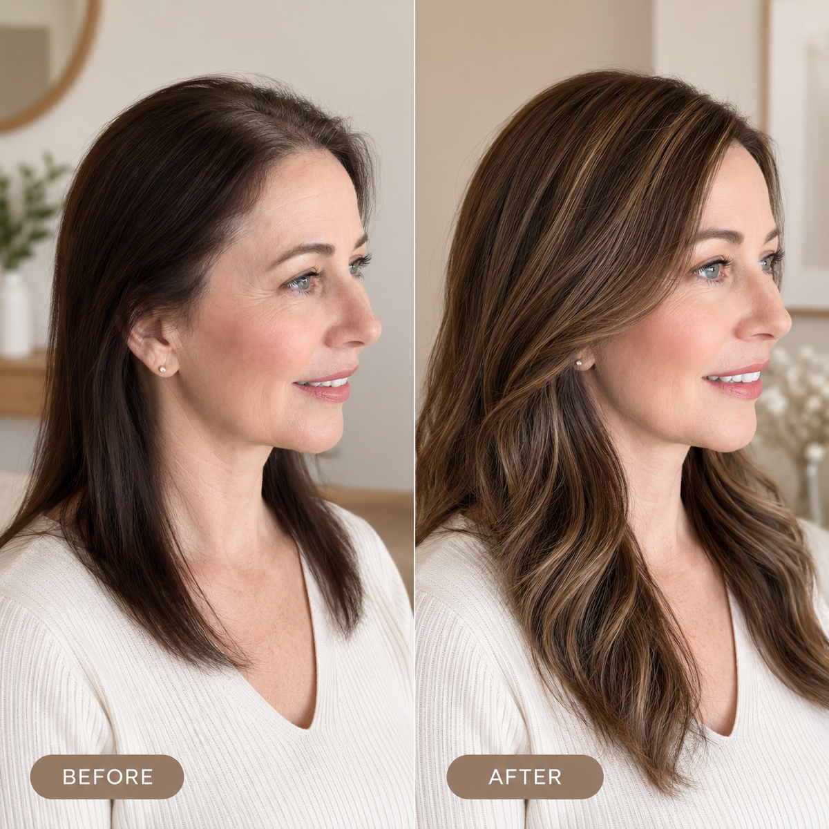7"x8" Hand-Tied Human Hair Topper with Lace Front for Women, Large Base Crown Hairpiece