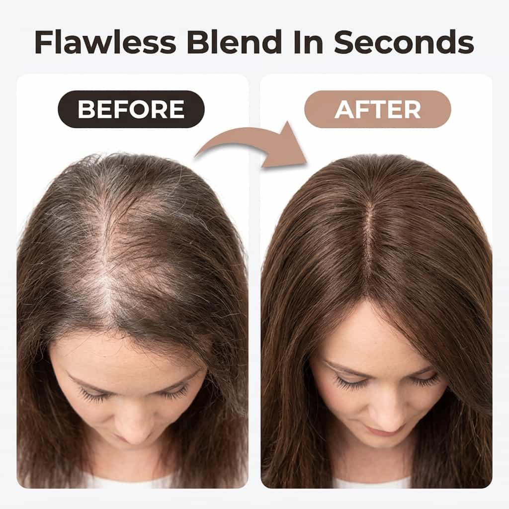 Natural Hair Topper – Seamless Crown Coverage for Thinning Hair & Instant Volume Booster