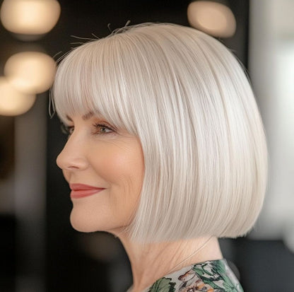 2025 New Straight Hair Topper With Bangs-Instant Volume in Seconds